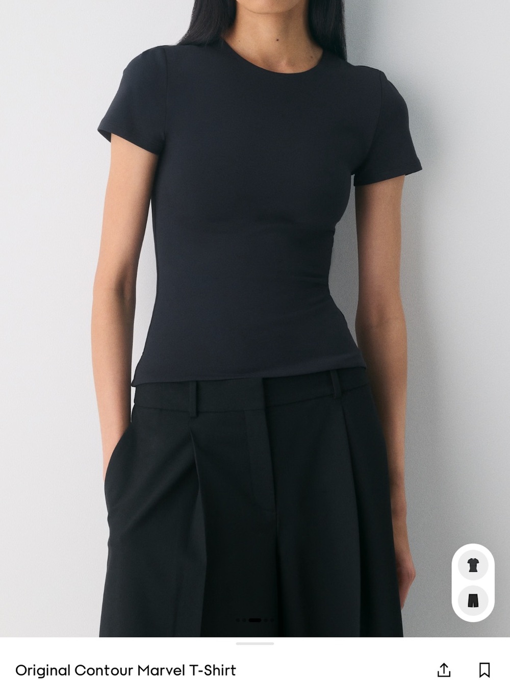 Aritzia: Contour Marvel Short-Sleeve T-Shirt in Black
